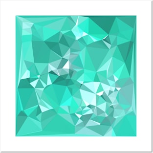 Emerald Green Crystal Geode Posters and Art